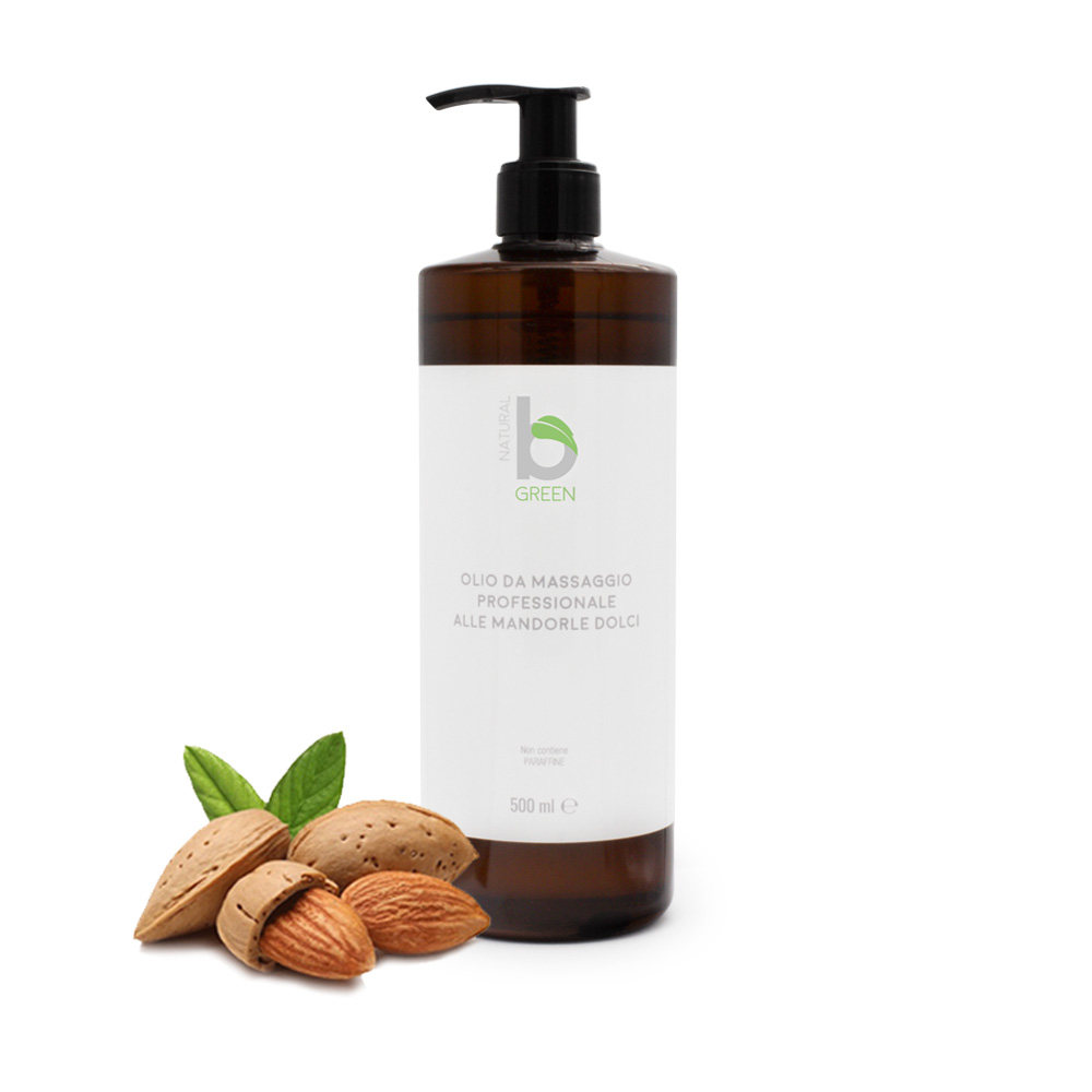 Olio da massaggio professionale alle mandorle dolci 500 ml - BGreen  Cosmetici Naturali