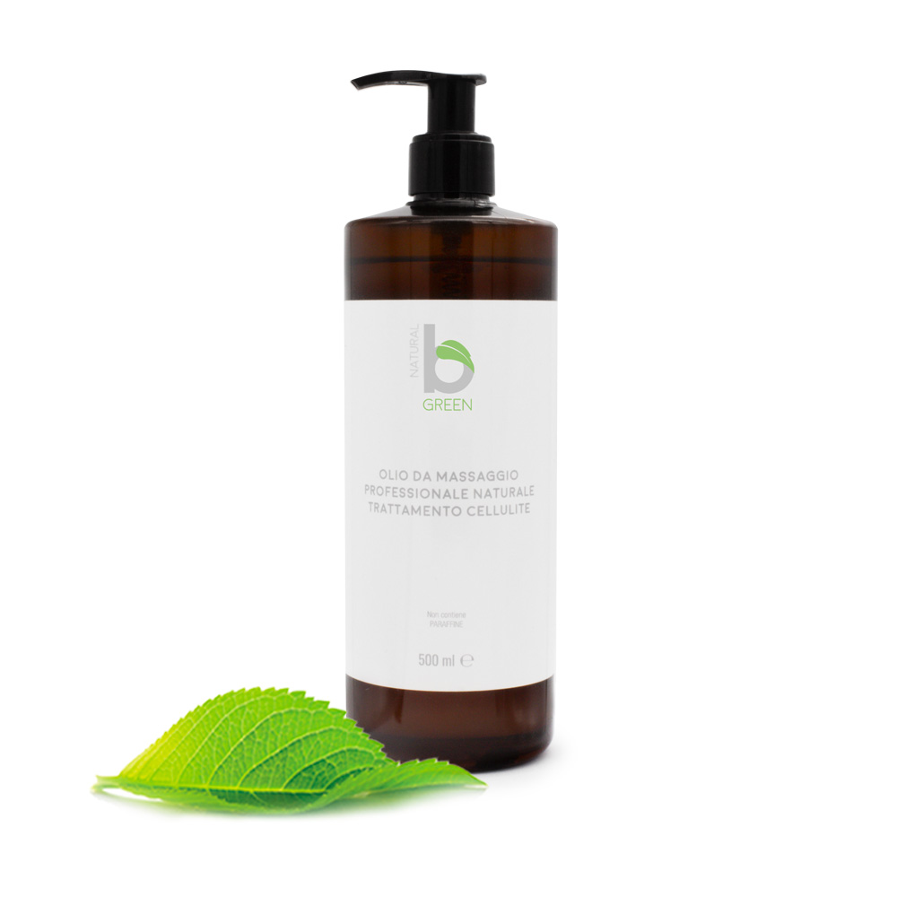 Olio da massaggio professionale naturale trattamento cellulite 500 ml -  BGreen Cosmetici Naturali
